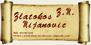 Zlatokos Mijanović vizit kartica